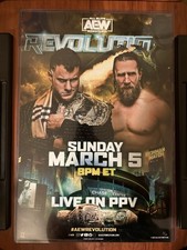 AEW Match Up Mondays 12x18 Poster MJF v Bryan Danielson Revolution 3/10 PWT