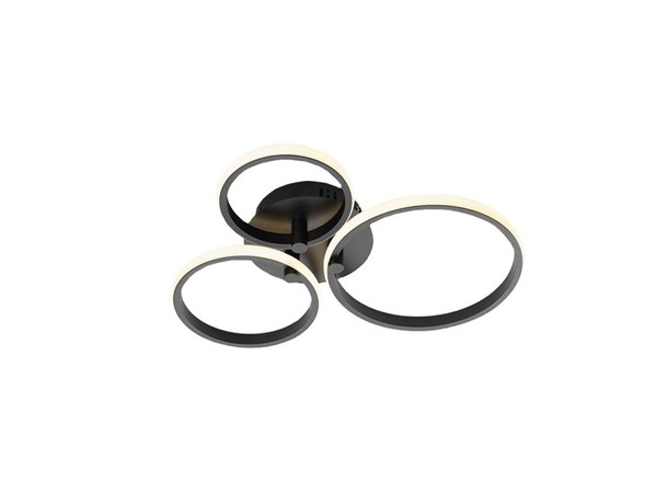 Casa Nova Deckenleuchte Circles Dh 50X7 Cm Schwarz Deckenlampe-image