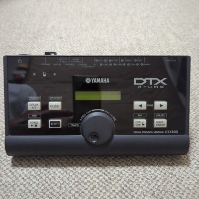 Yamaha DTX500 Electronic Drum Module w/ AC Adapter & Rack Mount Cables Tested