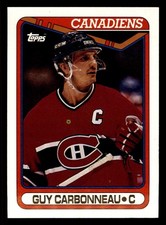 93 Guy Carbonneau  Canadiens 1990 Topps Hockey Sports Trading Card 