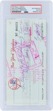 Willie Randolph New York Yankees Signed Check from June 15, 1978 - PSA 84943122
