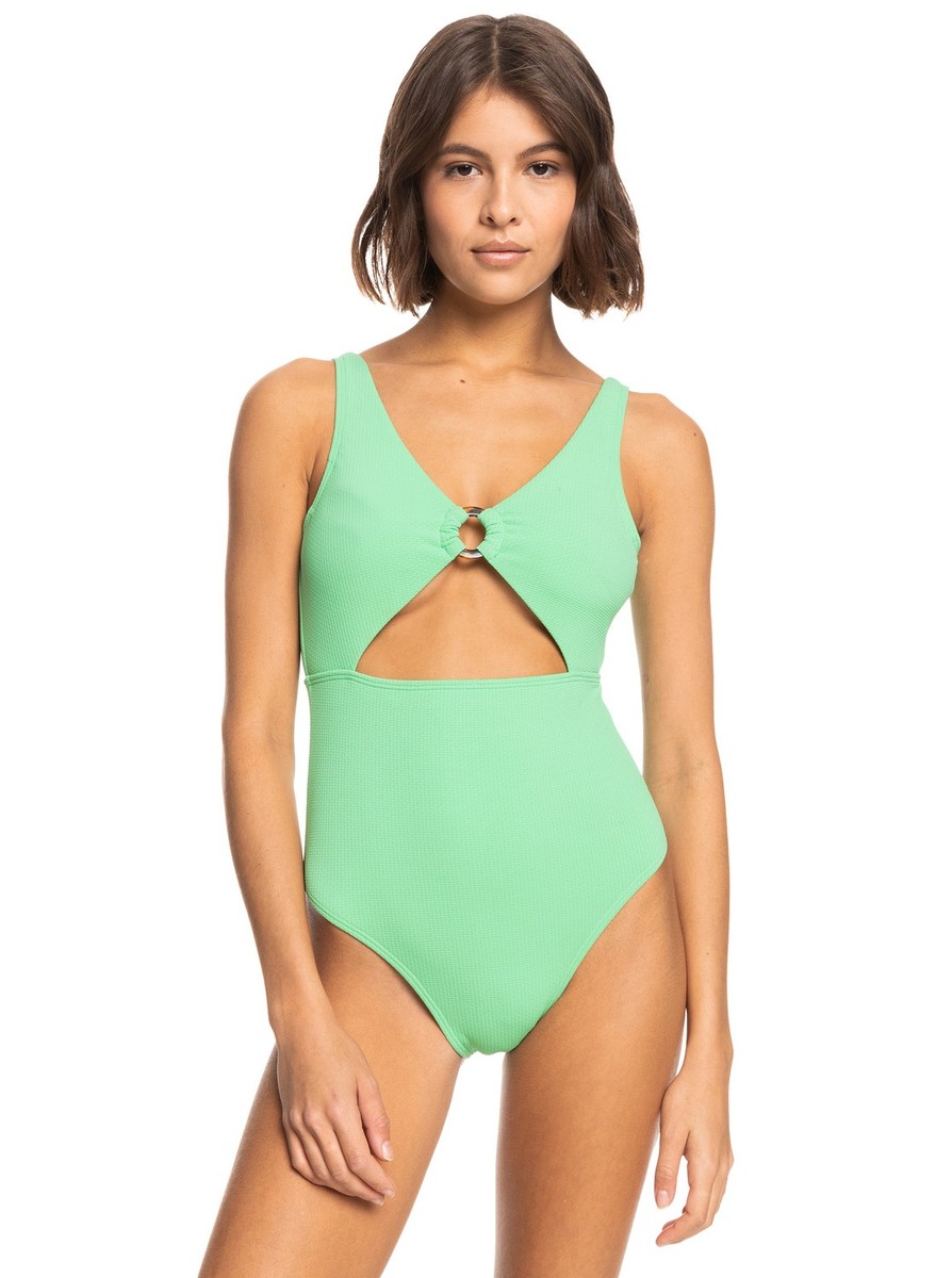 ROXY color jam ビキニ(L) Roxy Women's Color Jam Cheeky High Leg Bikini Bottom at