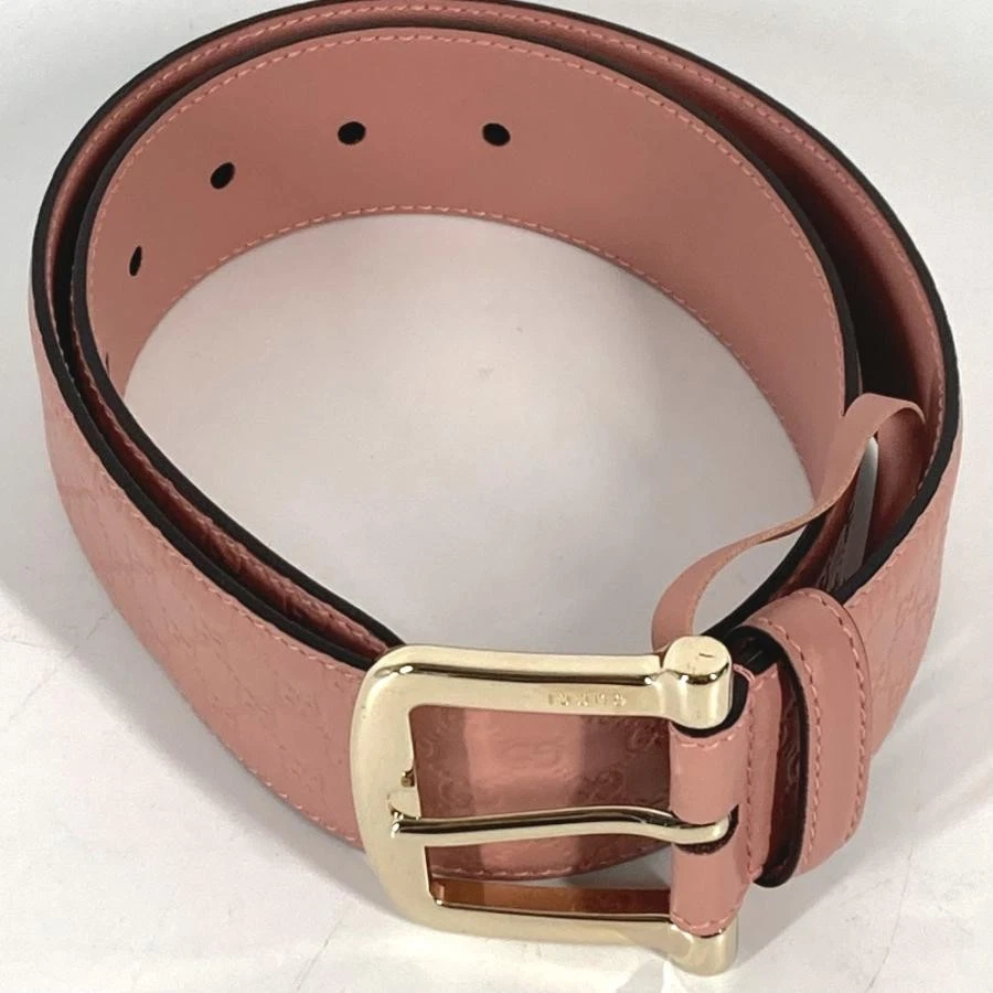 GUCCI Ceinture Micro Guccisima GG Rose Femme Cuir 85cm x 4cm Sac de Rangement Femme