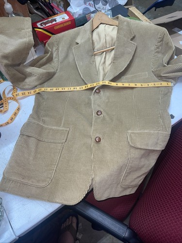 Vintage Orvis Sportcoat 44R Men Corduroy Blazer Jacket Leather Elbow Patches USA - Picture 13 of 13