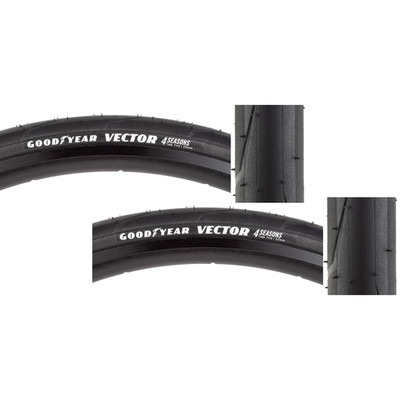 2 Pack Goodyear Vector 4Seasons Tire Black Dynamic Silica4 Compound 700 x 32