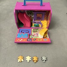 Vintage 1995 Pound Puppies Purries Pet Paradise Alley Playset Toy Case Dog 4 Fig