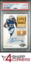2018 PANINI CONTENDERS OPTIC AUTOGRAPH PRIZM #149 DERWIN JAMES RC PSA 10