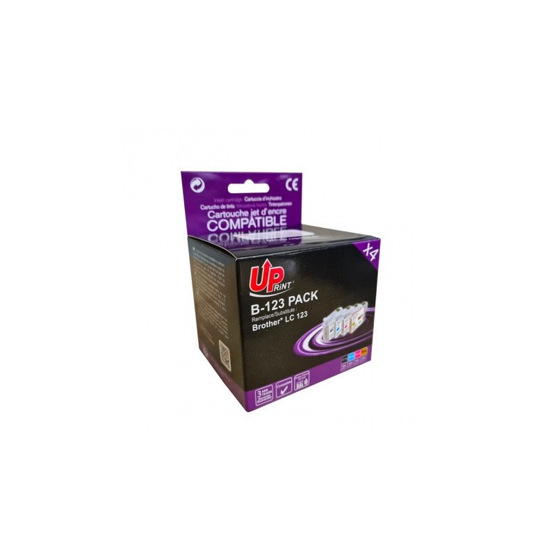 Cartouches Brother LC123 compatibles UpPrint pack de 4 pour imprimer les dossiers scolaires