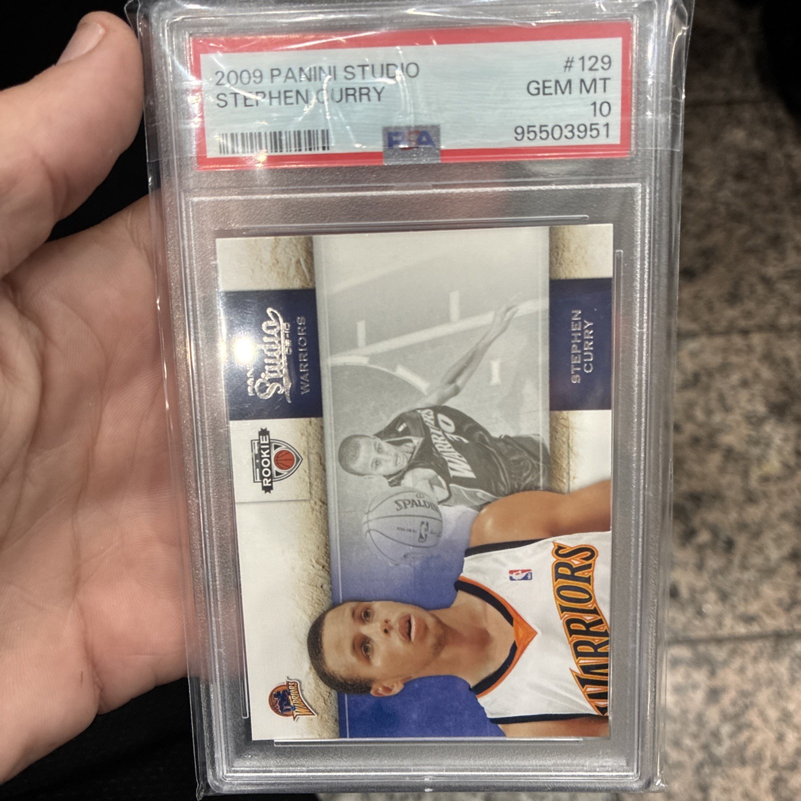 2009 Stephen Curry ROOKIE PSA 10 #129 Panini Studio ~ Steph 🔥 RC view 1