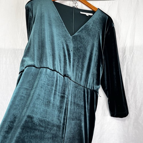 Preston York XXL Pine Green Velvet Jumpsuit Romper Sydney MSRP 139 Missing Belt - Picture 23 of 24