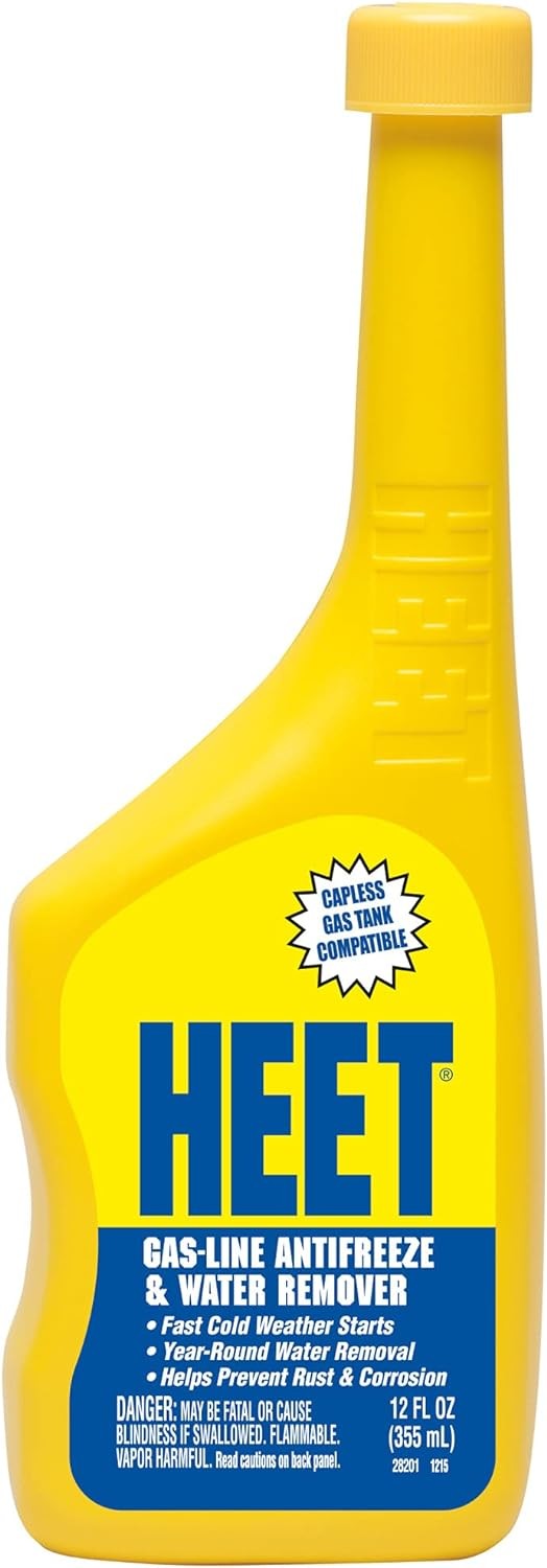 HEET Water Remover & Premium Gas Line Antifreeze, Removes Water from Fuel