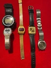 lot of 5 untested vintage watches. Timex illusion and more
