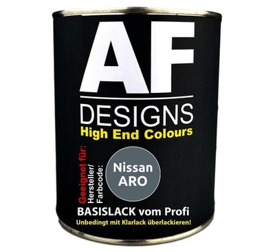500ml Autolack für Nissan ARO Gris Acero Metallic  Autolack Spritzfertig