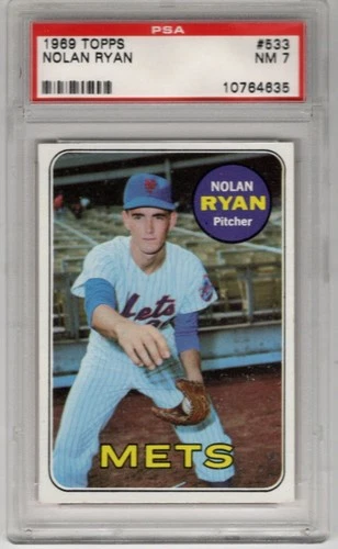 1969 Topps Baseball Nolan Ryan #533 - 2nd Year Card - PSA 7