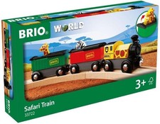 BRIO Safari Train Set Interactive Toy with Movable Animals for Kids w/Tracking