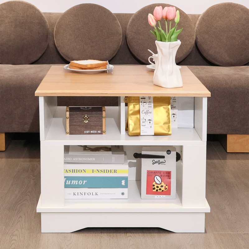 Coffee Table Square Center Table w/Storage Cocktail Table For Living Room Office