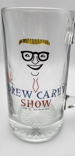 Vintage The Drew Carey Show Clear Glass Beer Mug 1998 Warner Bros TV Memorabilia - Picture 4 of 8