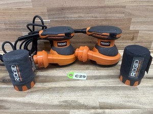 LOT OF 2 RIDGID 5in 120V Random Orbit Sander (R2601) C29
