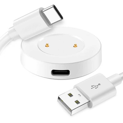 80 cm USB Kabel+2 Pin Ladegerät Dock Kompatibel mit Huawei Watch GT/2/2E Weiss