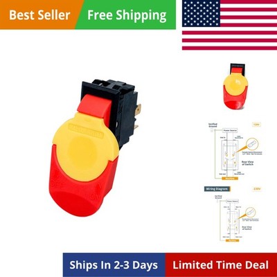 120/230V Dual Voltage Safety Paddle Switch , 1HP Smart Switch w/Removable ...