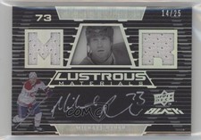 2008-09 Upper Deck UD Black Lustrous Materials 14/25 Michael Ryder Auto 1pc9