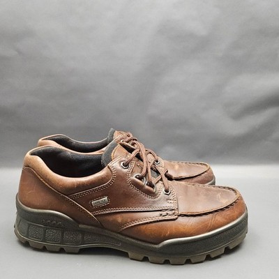 Ecco Track 25 Gore-Tex Shoes Mens 9 Brown Leather Waterproof Casual Sneakers
