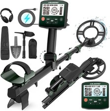 IP67 Waterproof Metal Detector w/ 11" Dual Coil, 10-14" Depth