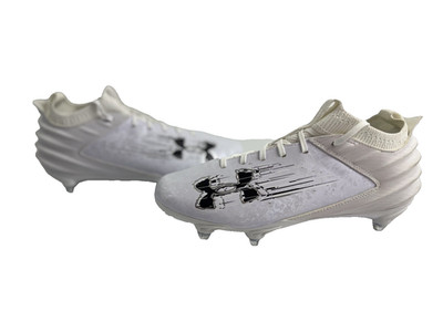 Under Armour Blur Smoke 2.0 MC Football Cleats White Men`s Size 10 3027997-102