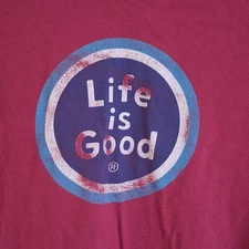 Life is Good Womens Crusher Tee 2XL Short Sleeve Crew Neck Colorful Graphic