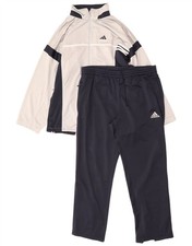 Adidas Mens Full Tracksuit UK 38/40 Medium Grey Colourblock Polyester CL21