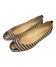CHANEL Flat pumps EU35.5 US5.5 Navy