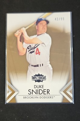 2012 Topps Triple Threads - Duke Snider #61 Gold 42/99