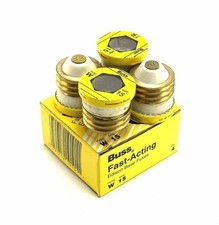 Buss W-15 15Amp Edison Base Fuses (New In Box)(Pack of 4)