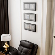 BLACK Wall Mount Trading Card Display Frame for 4 Magnetic Standard Cards Sleeve