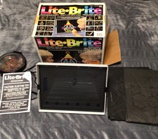 LITE-BRITE 1986 Vintage MB Works W/ Box 17 Sheets 396 Pegs Instructions