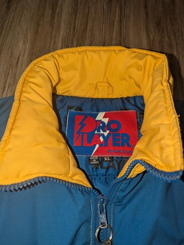 VTG Pro Player West Virginia Mountaineers Puffer Jacket Mens XL Removable Hood - Picture 8 of 24