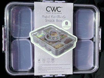 CWC Purple Snackle Box 8 Compartment Snack Box Sealed To Go