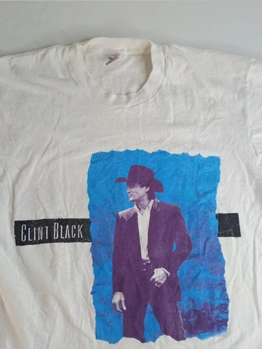 Vintage 90's Clint Black Hard Way Tour Shirt XL Single Stitc 1990s vintage concert t-shirt, vintage, size XL, single stitch, B+ condition