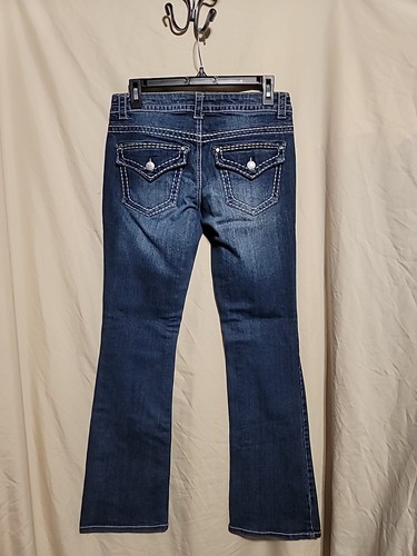 Paisley Sky Jeans dicke Nähte Pattentasche Bootcut Damengröße 4 30L - Bild 2 von 4