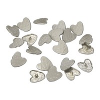 20 StüCk Metall-LiebesknöPfe, 25 X 23,5Mm Silber FüR NäHverschlüSse