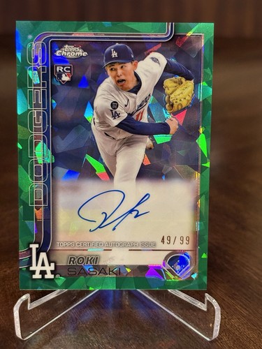 Roki Sasaki #USA-RS 2025 Topps Chrome Sapphire Update Autograph card