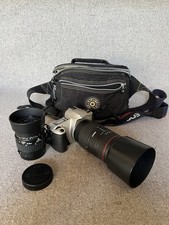 Canon EOS Rebel 2000 35mm Film SLR 28-80mm 75-300mm Zoom Lens Kipling Bag Tested
