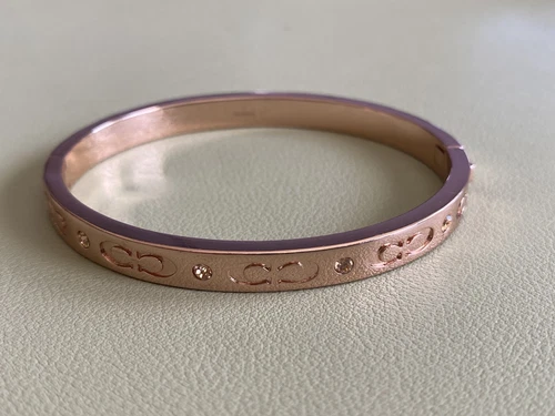 BRACCIALE CON CERNIERA COACH ORO ROSA BACIO C