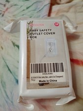 EUDEMON Baby Safety Outlet Cover Box, Clear Cover, White Outlet Cover