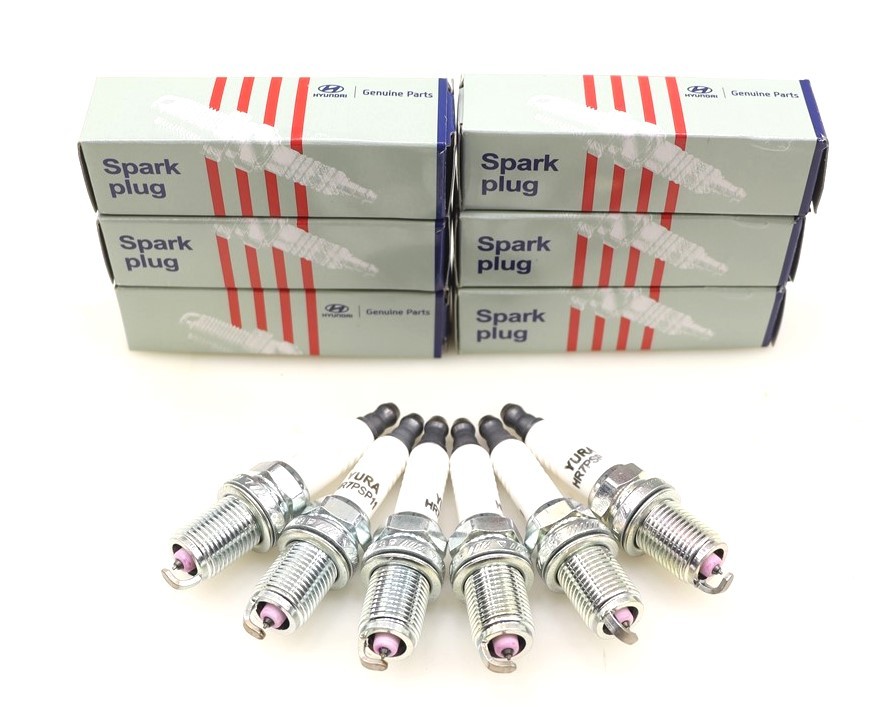 NEW OEM Spark Plugs Set of 6 2741037100 for Hyundai Kia 2.0 2.5 2.7 3.5 98-10