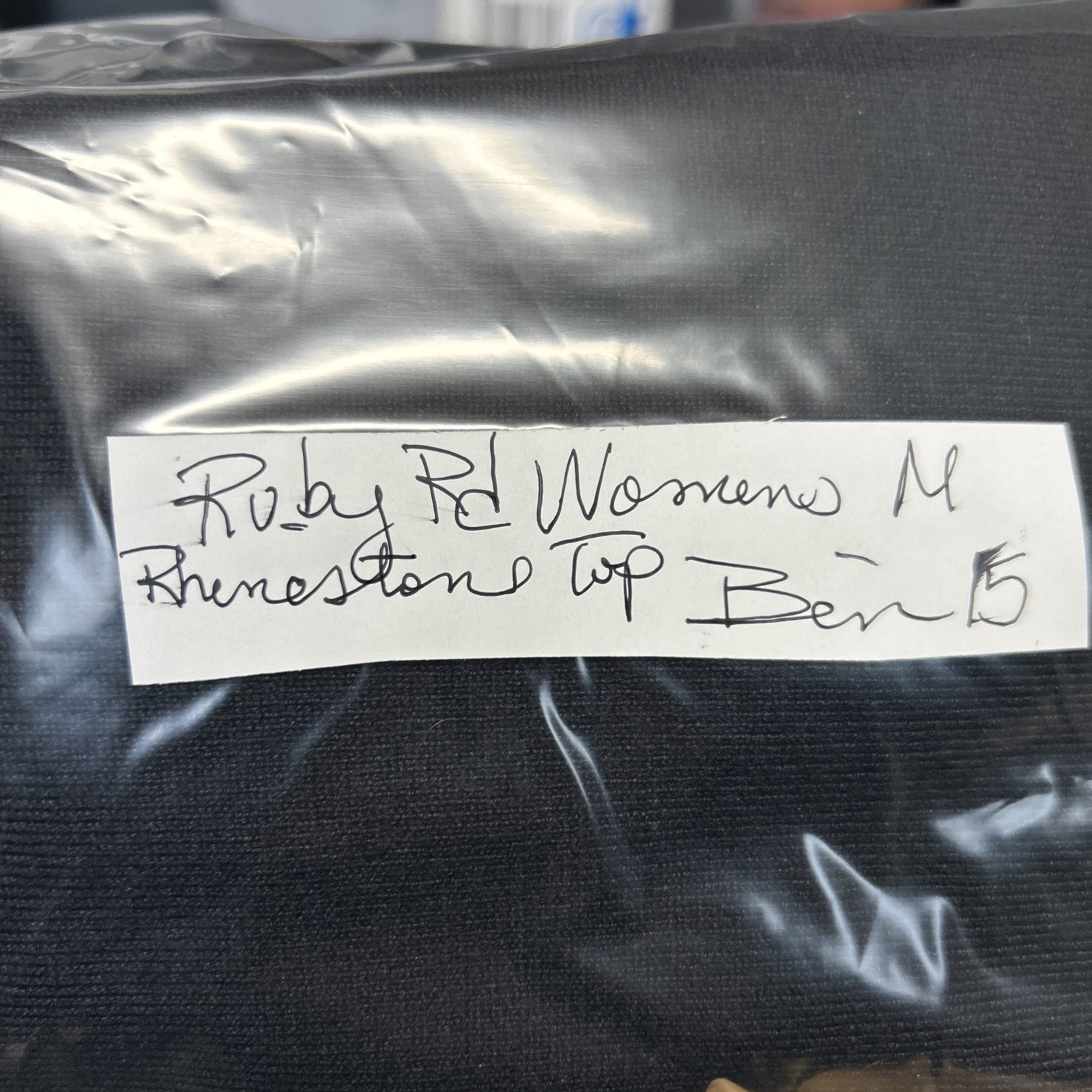 Ruby Rd  Women Medium Black Pullover Top Rhinesto… - image 9