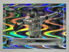 2022 Topps Chrome Sonic - Zac Lowther #159 Black & White RayWave Refractor (RC)
