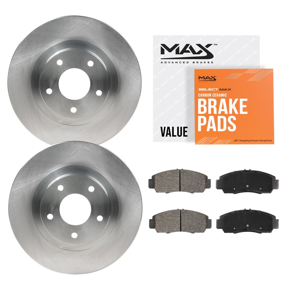 Rear Brake Rotors Ceramic Pads For 1998-2005 Mercedes-Benz ML320 ML350 ML430