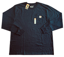 Carhartt Loose Fit Heavyweight Long-Sleeve Pocket T-Shirt Men's Large Black NWT