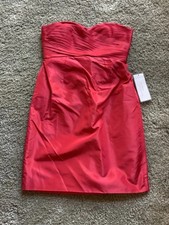 J. Crew Size 6 FUCHIA PINK SILK Dress Empire Waist Strapless “TARYN”